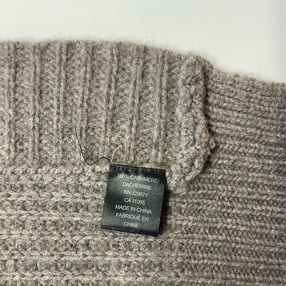 Women’s 360Cashmere Taupe‎ Brown Knitted Cashmere Sweater Poncho SMALL - Picture 4 of 8